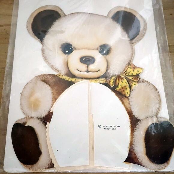 Vintage NOS 1986 Honeycomb Teddy Bear Centerpiece Beistle Tissue 10" USA - Picture 6 of 7